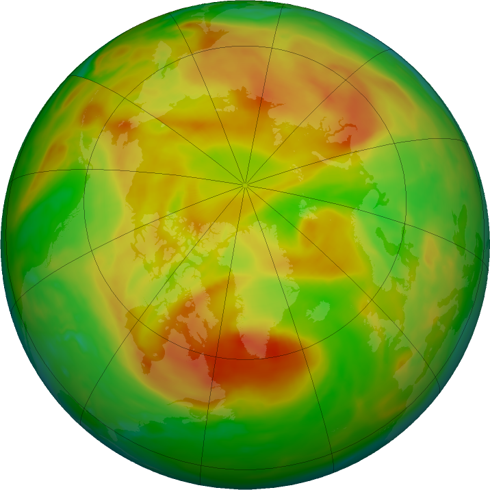 Arctic ozone map for 17 May 2018